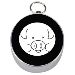 Pig Logo Silver Compasses