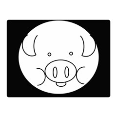 Pig Logo Double Sided Flano Blanket (mini)  by BangZart