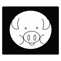 Pig Logo Double Sided Flano Blanket (small)  by BangZart