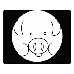 Pig Logo Double Sided Flano Blanket (large)  by BangZart