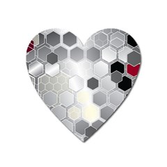 Honeycomb Pattern Heart Magnet