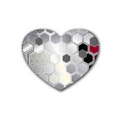 Honeycomb Pattern Heart Coaster (4 Pack) 