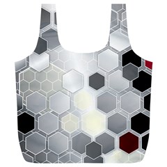 Honeycomb Pattern Full Print Recycle Bags (l)  by BangZart