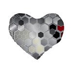 Honeycomb Pattern Standard 16  Premium Flano Heart Shape Cushions Front