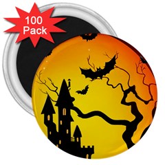 Halloween Night Terrors 3  Magnets (100 Pack) by BangZart