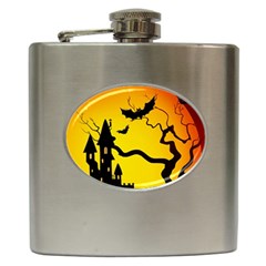 Halloween Night Terrors Hip Flask (6 Oz) by BangZart