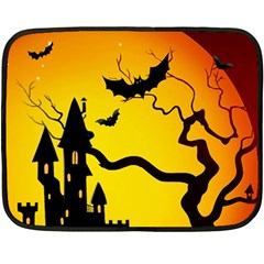 Halloween Night Terrors Double Sided Fleece Blanket (mini)  by BangZart