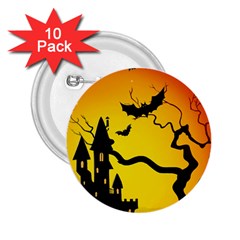 Halloween Night Terrors 2 25  Buttons (10 Pack)  by BangZart