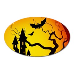 Halloween Night Terrors Oval Magnet