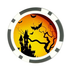 Halloween Night Terrors Poker Chip Card Guard by BangZart