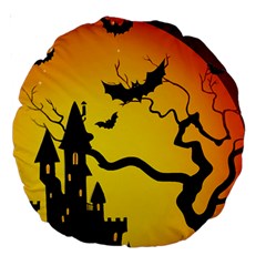 Halloween Night Terrors Large 18  Premium Round Cushions by BangZart