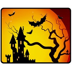 Halloween Night Terrors Double Sided Fleece Blanket (medium)  by BangZart