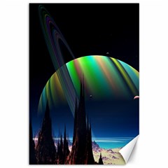 Planets In Space Stars Canvas 12  X 18   by BangZart