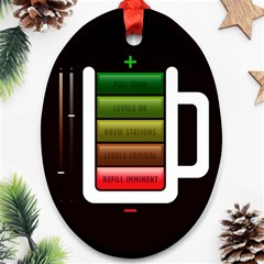 Black Energy Battery Life Ornament (oval) by BangZart