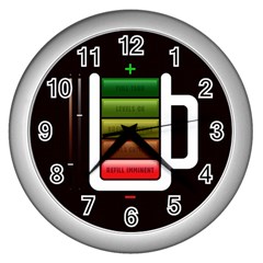 Black Energy Battery Life Wall Clocks (silver)  by BangZart