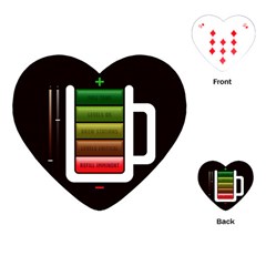 Black Energy Battery Life Playing Cards (heart)  by BangZart