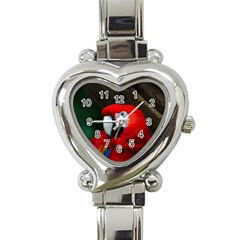 Scarlet Macaw Bird Heart Italian Charm Watch by BangZart