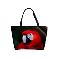 Scarlet Macaw Bird Shoulder Handbags by BangZart