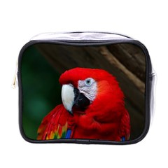 Scarlet Macaw Bird Mini Toiletries Bags by BangZart