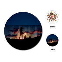 Art Sunset Anime Afternoon Playing Cards (round)  by BangZart