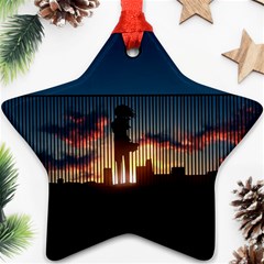 Art Sunset Anime Afternoon Star Ornament (two Sides) by BangZart