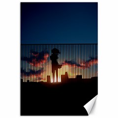 Art Sunset Anime Afternoon Canvas 12  X 18   by BangZart