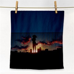 Art Sunset Anime Afternoon Face Towel by BangZart