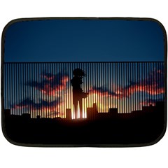 Art Sunset Anime Afternoon Fleece Blanket (mini) by BangZart