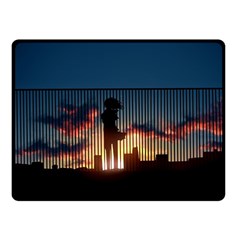 Art Sunset Anime Afternoon Fleece Blanket (small) by BangZart