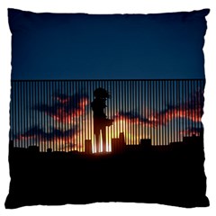 Art Sunset Anime Afternoon Large Cushion Case (one Side) by BangZart