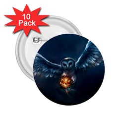 Owl And Fire Ball 2 25  Buttons (10 Pack)  by BangZart