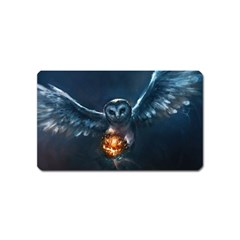 Owl And Fire Ball Magnet (name Card) by BangZart