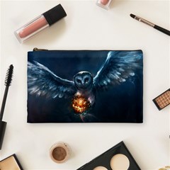 Owl And Fire Ball Cosmetic Bag (medium)  by BangZart