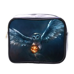 Owl And Fire Ball Mini Toiletries Bags by BangZart