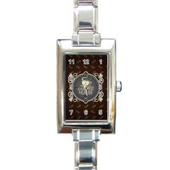 Coffee House Rectangle Italian Charm Watch by BangZart