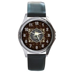 Coffee House Round Metal Watch by BangZart