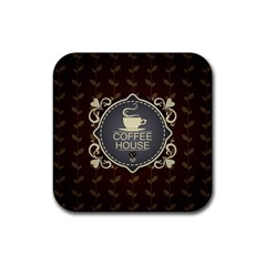 Coffee House Rubber Coaster (square) 