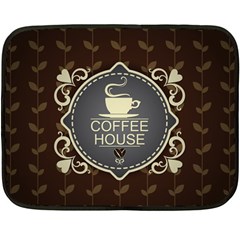 Coffee House Fleece Blanket (mini) by BangZart