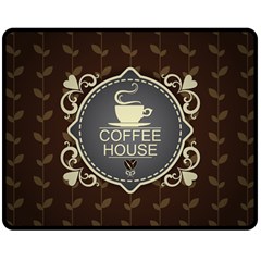 Coffee House Double Sided Fleece Blanket (medium)  by BangZart