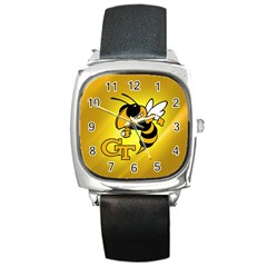 Georgia Institute Of Technology Ga Tech Square Metal Watch by BangZart