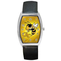 Georgia Institute Of Technology Ga Tech Barrel Style Metal Watch by BangZart