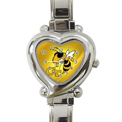 Georgia Institute Of Technology Ga Tech Heart Italian Charm Watch by BangZart