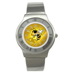 Georgia Institute Of Technology Ga Tech Stainless Steel Watch by BangZart