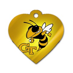 Georgia Institute Of Technology Ga Tech Dog Tag Heart (two Sides) by BangZart