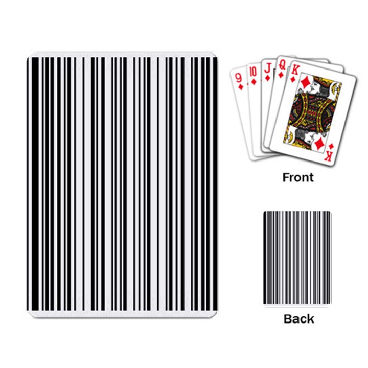 Barcode Pattern Playing Card