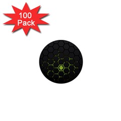 Green Android Honeycomb Gree 1  Mini Buttons (100 pack) 