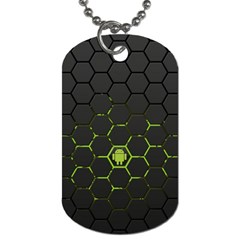 Green Android Honeycomb Gree Dog Tag (One Side)