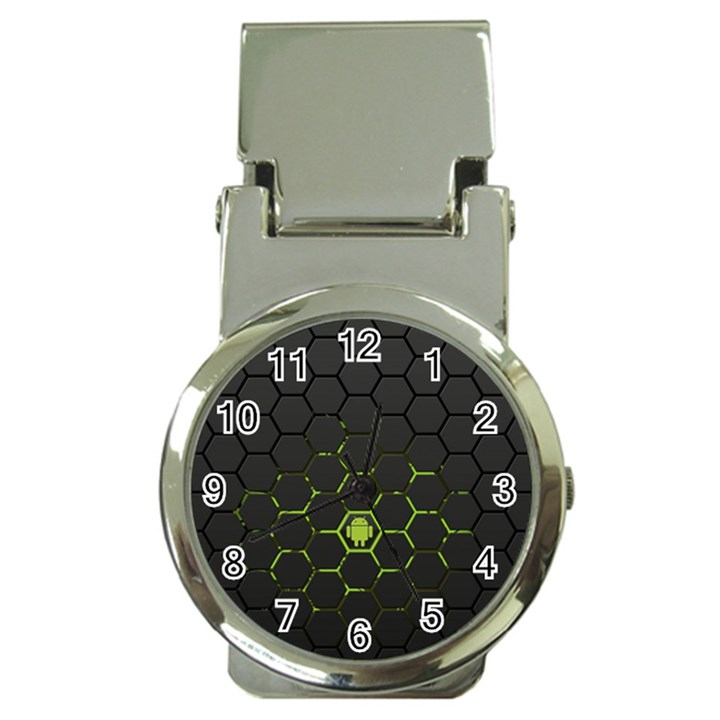 Green Android Honeycomb Gree Money Clip Watches