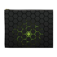 Green Android Honeycomb Gree Cosmetic Bag (XL)