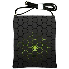 Green Android Honeycomb Gree Shoulder Sling Bags